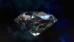 Ilustração de chuva de diamantes no interior de Netuno e Urano