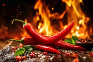 Pimentas vermelhas e verdes picantes — consumo de pimenta e câncer de esôfago sob investigação científica.