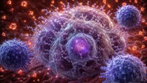 Glicocálix e câncer: células natural killer tentam atacar tumor protegido por camada espessa de açúcar