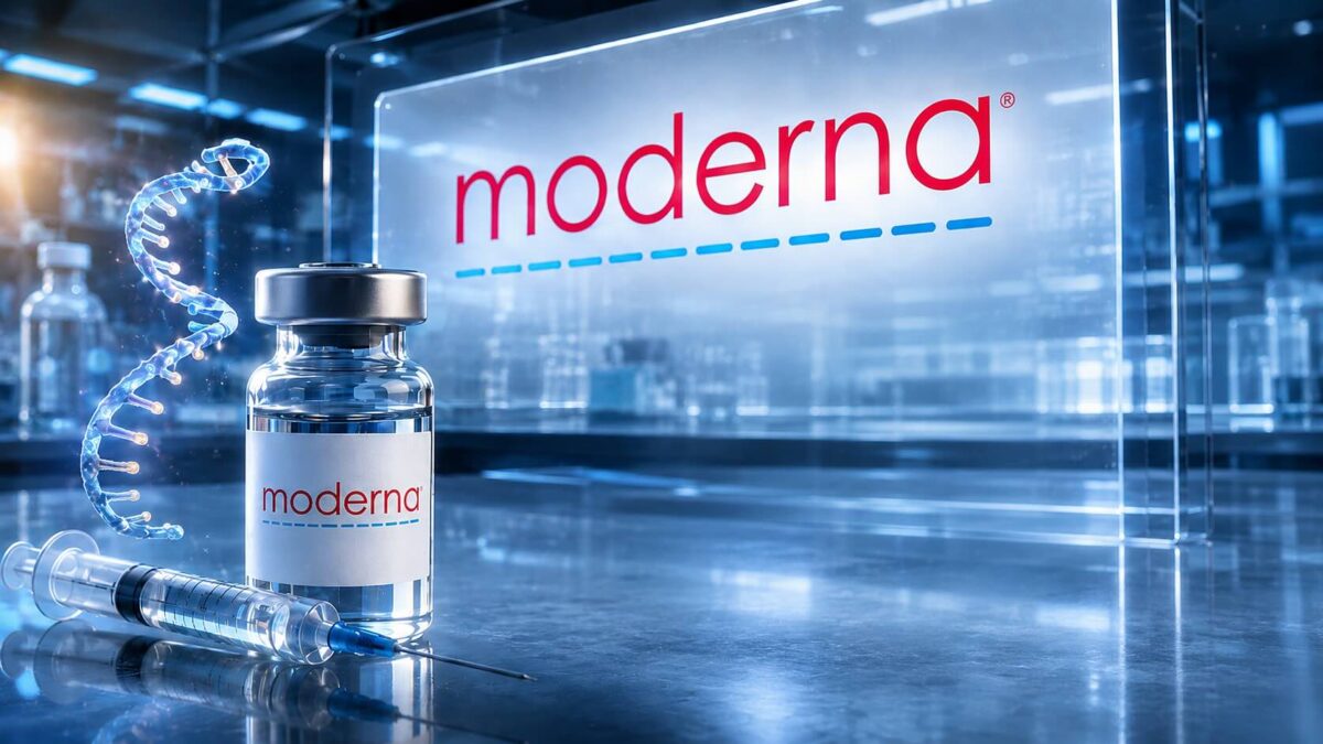 Ilustração da vacina de mRNA contra melanoma, tratamento personalizado que reduziu a recorrência do câncer em estudo clínico.