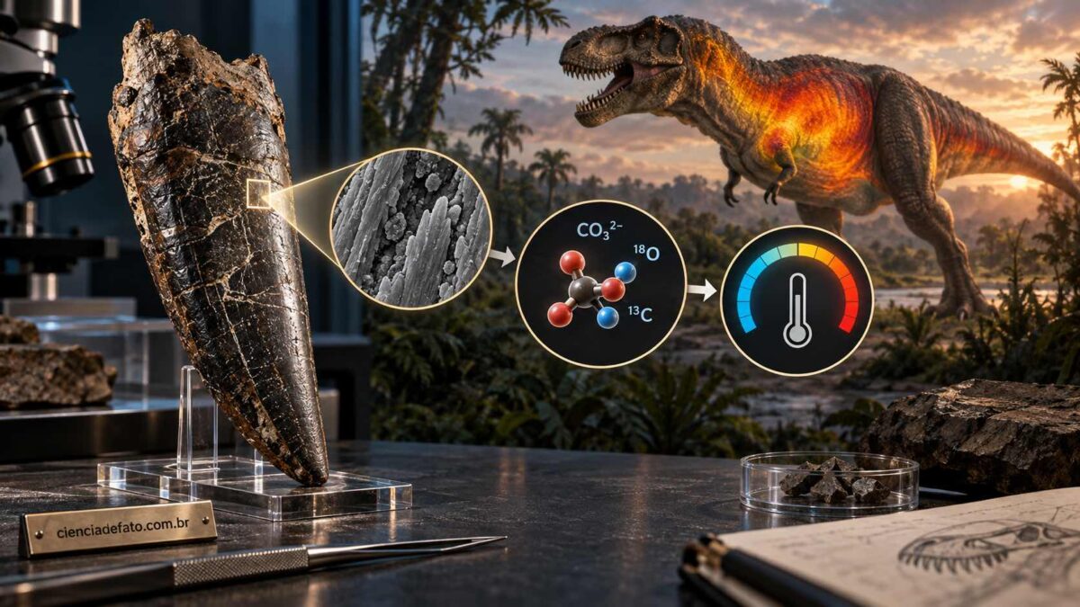 Dente fossilizado de Tiranossauro Rex usado para medir sua temperatura corporal